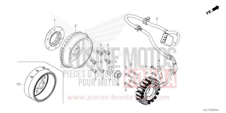 GENERATOR von ADV 350 HYPER RED (R348) von 2025